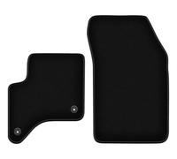 Wielganizator Alfombrillas delanteras de terciopelo aptas para Fiat 600 (2024-) | Calidad: básica, ajuste exacto, antideslizante redondo 2 piezas - negro