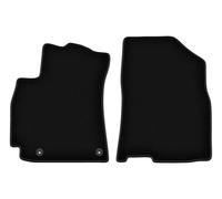 Wielganizator Alfombrillas delanteras de terciopelo aptas para Hyundai Elantra VII (2020-) | Calidad: Basic - Ajuste exacto, antideslizante redondo 2 piezas - Negro