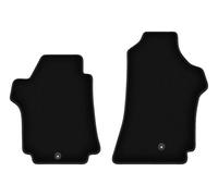 Wielganizator Alfombrillas delanteras de terciopelo aptas para Hyundai H1 II (2007-2021) | Calidad: básica, ajuste exacto, antideslizante redondo 2 piezas - negro