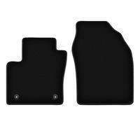Wielganizator Alfombrillas delanteras de terciopelo aptas para Toyota C-Hr II (2024-) | Calidad: Basic - Ajuste exacto, antideslizante redondo 2 piezas - Negro