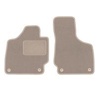 Wielganizator Alfombrillas Delanteras de Terciopelo Beige, compatibles con: Audi TT II 8J (2006-2014) Convertible, Roadster, coupé, alfombras de Alfombra Beige a Medida para Coche, Juego de 2