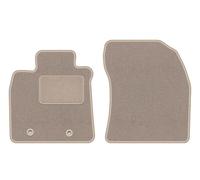 Wielganizator Alfombrillas Delanteras de Terciopelo Beige, compatibles con: Toyota Avensis III T27 (2009-2018) Combo liftback, sedán alfombras de Alfombra Beige a Medida para Coche, Juego de 2
