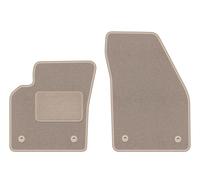 Wielganizator Alfombrillas Delanteras de Terciopelo Beige, compatibles con: Volvo S40 II (2004 - 2012) Alfombrillas de Alfombra de sedán Beige a Juego de 2 Unidades