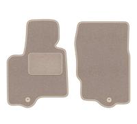 Wielganizator Alfombrillas Delanteras de Terciopelo Beige, iniciadas para: Infiniti FX II (2008-2017) SUV Alfombrillas de Alfombra Beige a Juego con el Coche, Juego de 2