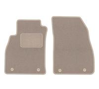 Wielganizator Alfombrillas Delanteras de Terciopelo Beige, iniciadas para: Opel Insignia A (2008-2017) sedán, camioneta, Grand Tourer, liftback alfombras de Alfombra Beige adecuadas para el Coche,
