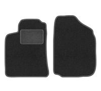 Wielganizator Alfombrillas Delanteras de Terciopelo Grafito diseñadas para: Mitsubishi Pajero Sport I (1996-2008) SUV Alfombrillas de Coche Color Grafito Juego de 2 Piezas Perfectamente adaptadas