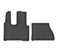 Wielganizator Durban Alfombrillas Coche de moqueta compatibles con Mercedes Actros MP4 szeroka kabina - Juego de 2 Piezas, Grafito, Base engomada