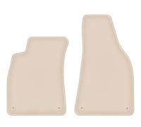Wielganizator FORTUNA Alfombrillas delanteras de terciopelo compatibles con Audi A4 B7 convertible 2006-2008 - 2 unidades delanteras, beige, engomadas