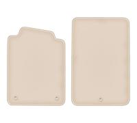 Wielganizator FORTUNA Alfombrillas delanteras de terciopelo compatibles con Chevrolet Corvette C6 Feria / Roadster 2004-2013 - 2 unidades delanteras, beige, engomadas