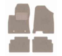 Wielganizator Juego de 4 alfombrillas de terciopelo LUX para Hyundai Kona II Crossover a partir de 2022, color beige, parte inferior antideslizante