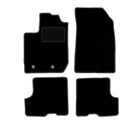 wielganizator Juego de alfombrillas multianizador, para Dacia Sandero II FL (2018-2021) juego de alfombrillas de coche de terciopelo negro hatchback 4 piezas