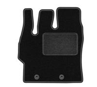 Wielganizator LUX Alfombra de conductor de terciopelo compatible con Mazda 2 Hatchback híbrido a partir de 2022-1 pieza, negro