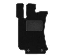 Wielganizator LUX Alfombra de conductor de terciopelo compatible con Mercedes Clase R W251 minivan corta de 5 plazas 2005-2014 - 1 pieza, negro