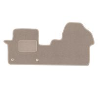 Wielganizator LUX Alfombra de terciopelo frontal compatible con Fiat Scudo III de entrega a partir de 2021, 1 unidad, beige, recubierta de goma