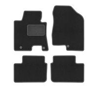 Wielganizator Lux Alfombrillas Coche de moqueta compatibles con Kia Ceed II Hatchback, Familiar, Wagon, Proceed, coupé 2012-2018 - Juego de 4 Piezas, Grafito, con Refuerzo Conductor
