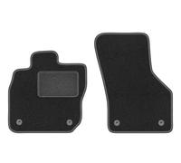 Wielganizator Lux - Alfombrillas de Terciopelo Delanteras aptas para Skoda Superb IV Combi, Liftback a Partir de 2023, 2 Piezas, Grafito, Parte Inferior de Goma