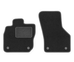 Wielganizator Lux - Alfombrillas de Terciopelo Delanteras aptas para Skoda Superb IV Combi, Liftback a Partir de 2023, 2 Piezas, Grafito, Parte Inferior de Goma