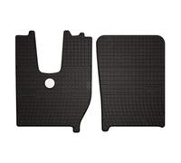 Wielganizator SolidPRO Alfombra de goma adecuada para Iveco S-Way (2019-) | Calidad: Premium - Ajuste preciso, antideslizante - Alfombra de suelo de 2 piezas - Negro