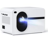 Wielio Proyector 1080P con WiFi y Bluetooth, proyector de 18000 lúmenes para exteriores, pantalla de proyección de 200 pulgadas, proyector de películas de video compatible con smartphone, HDMI, USB