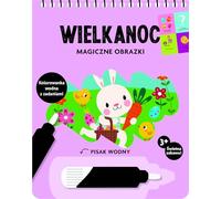 Wielkanoc Magiczne obrazki Kolorowanka wodna z zadaniami