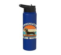 Wiener Dog - Amante de los deportes Invicto Plank Master Dachshund Stainless Steel Insulated Water Bottle