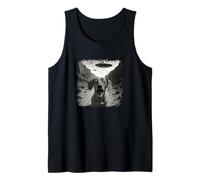 Wiener Dog Funny Alien UFO Tomando Una Foto Selfie Broma Camiseta sin Mangas