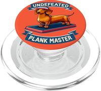 Wiener Dog Sport Challenge Invicto Plank Master Dachshund PopSockets PopGrip para MagSafe