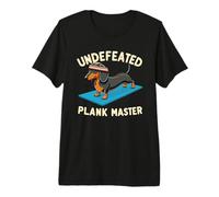 Wiener Dog Workout Undefeated Plank Master Sports Dachshund Camiseta Premium