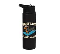 Wiener Dog Workout Undefeated Plank Master Sports Dachshund Stainless Steel Insulated Water Bottle
