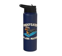 Wiener Dog Workout Undefeated Plank Master Sports Dachshund Stainless Steel Insulated Water Bottle