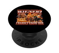 Wiener? I Hardly Know Her - Divertido Perro Salchicha dueño de Perro Salchicha PopSockets PopGrip Adhesivo