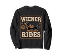 Wiener Rides Funny Dachshund Doxie Weiner Weenie Dueño de Perro Sudadera