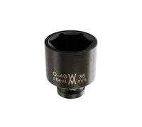 WIESEMANN 1893 81543 Llave de impacto 36 mm 1/2" I Tuerca de fuerza hexagonal de acero Q-40 I Adecuada para llave de impacto