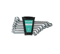 WIESEMANN 1893 Juego de Llaves de Estrella Acodadas dobles 8 pzas 6-22mm I Llave de doble Boca con soporte I 81260