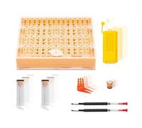 Wiesenfield WIE-BEESET-3 Kit de inicio para apicultura Cría de reinas 2 cucharas para mudar larvas Cuencos para reinas 10 jaulas de emergencia Porta-reales Set Equipo básico para apicultores