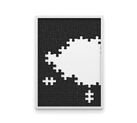 WIETRE Marco para rompecabezas 50x70 cm compatible con Ravensburger 1000 (blanco) Marco de aluminio