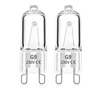 Wieyily Bombilla Halógena G9 40W para Horno, Blanco Cálido 2700K, 2 Piezas | 300°C Resistente al Calor, 230V Lampara Halogena G9 Regulable para Horno, Microondas, Candelabros, Lámparas de Mesa