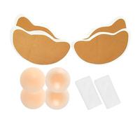 Wieysdoo 2 Pares Cinta Adhesiva Pecho,Sujetador Adhesivo Push Up - Boob Tape for Lift Breast, Sujetador Invisible Booby Tape con 2 Pares Pezones y Toallitas HúMedas