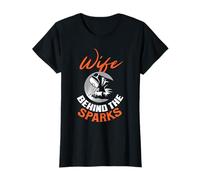 Wife Behind The Sparks Soldadora Esposa Camiseta
