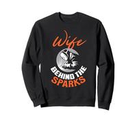 Wife Behind The Sparks Soldadora Esposa Sudadera