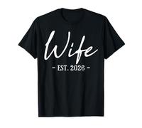 Wife EST 2026 Just Married Woman'S Wedding Couples Matching Camiseta