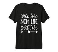 Wife Life Boy Mom Life Best Life Boy Mama Boy Mother of Boys Camiseta Premium