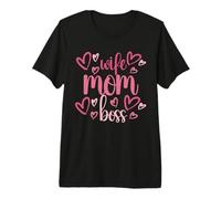 Wife Mom Boss - Lindo Regalo del día de la Madre - Moms The Boss Camiseta Premium