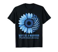 Wife of a Warrior Prostate Cancer Awareness Blue Ribbon Camiseta