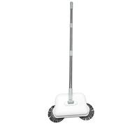 Wifehelper Barredora Manual 2 en 1 con Doble Cepillo, Fregona Manual Giratoria de 360 Grados para Suelos de Baldosas de Madera, Compacta, Ligera y Fácil Limpieza