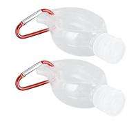 Wifehelper Botella de Viaje Contenedor Desinfectante de Manos Botella Plástico Conveniente Botella de Plástico Tapa Transparente Squeeze Hebilla Colgante Botella de Spray de Plástico