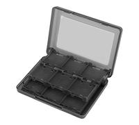 Wifehelper Caja de Tarjeta de Juego 28 en 1, Caja de Almacenamiento de Cartucho de Soporte de Caja de Tarjeta de Juego de Plástico PP para 3DS DSL DSI LL (Negro)
