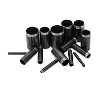 Wifehelper Cortador de Agujeros Huecos, 15 Piezas de Herramienta de Perforación de Cuero para Manualidades de Cuero, Herramienta de Corte de Agujeros de Cuero, Bordes Incisivos de Alta