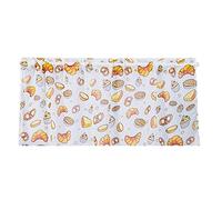 Wifehelper Cortina Corta, patrón de Pan de impresión de Dibujos Animados Cortina Media Cortina para decoración de gabinete de Cocina de Dormitorio