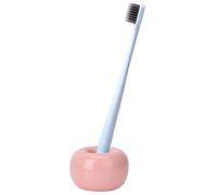 Wifehelper Donut Ceramic Toothbrush Holder, Mini Novela Candy Color Cute Multi-Funcional Base de Cepillo de Dientes Base de Cepillo de Dientes (cepillos de Dientes no incluidos)(Rosado)